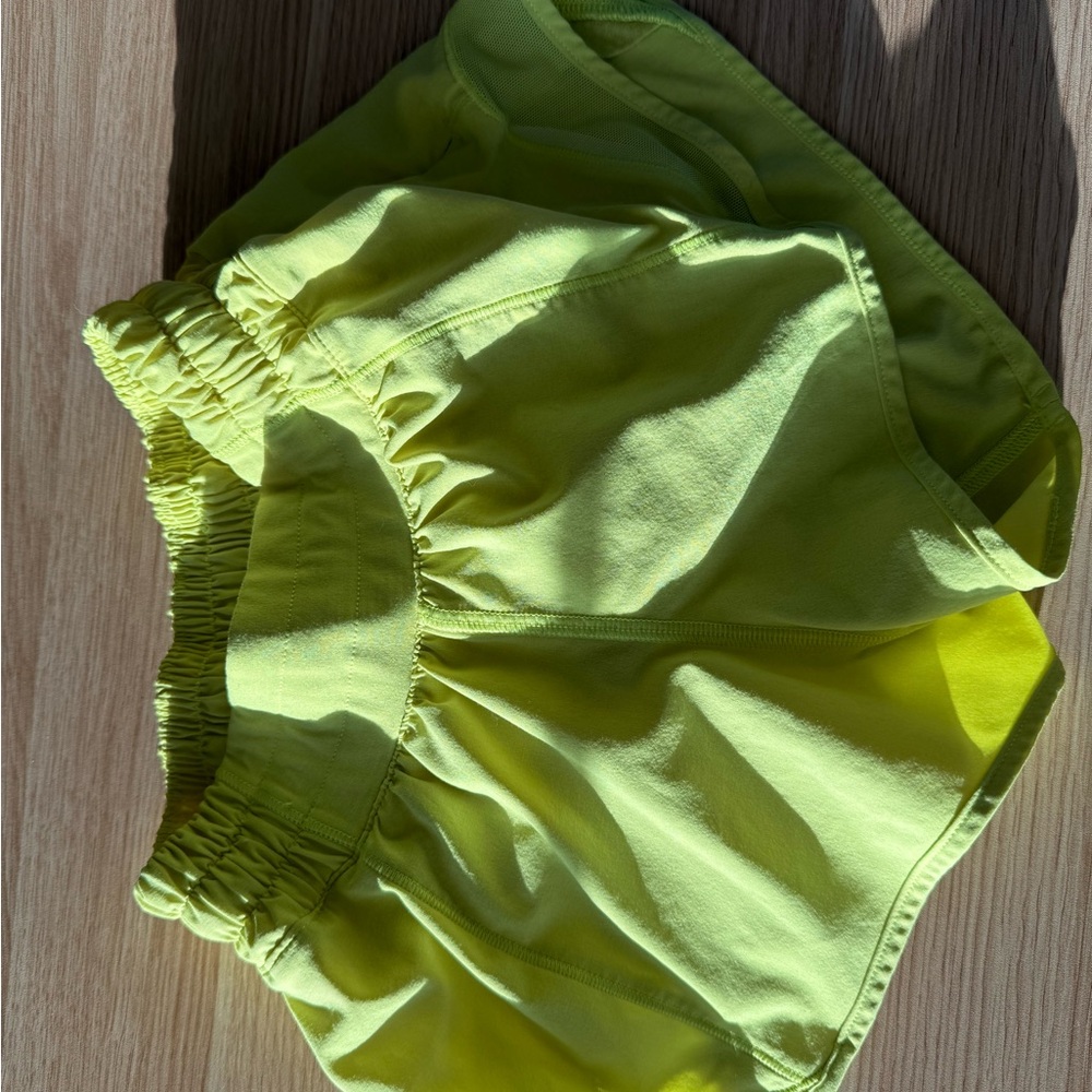Lululemon Athletica Neon Yellow Shorts